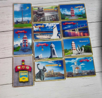 Магнит акриловый «Фото-микс, зол. кайма», размер  5,5*8 см