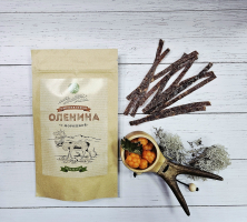 Оленина чипсы с морошкой, 50 гр